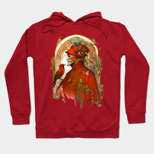 The Cardinals Art Nouveau Design Hoodie by entwithanaxe